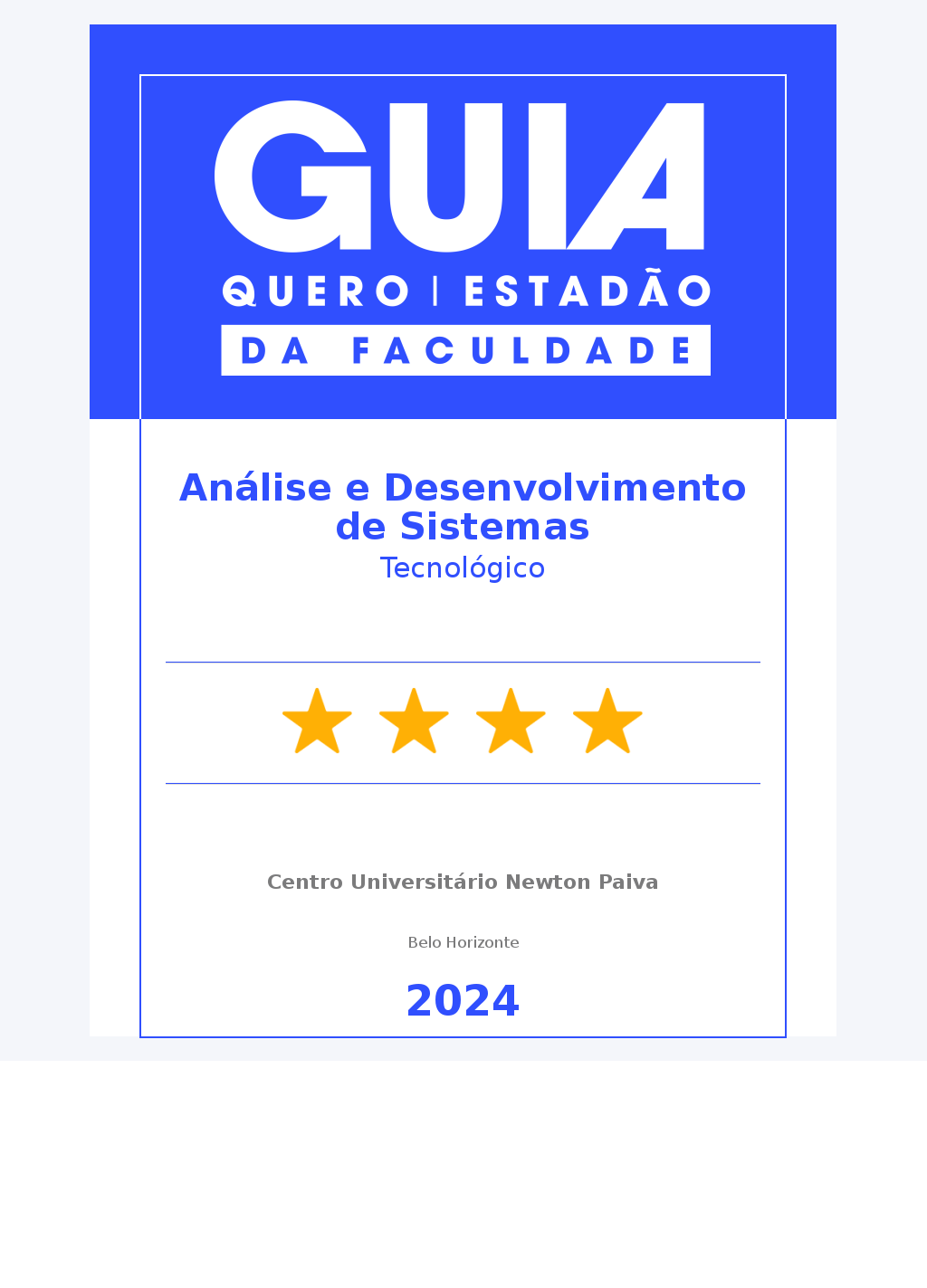 Análise e Desenvolvimento de Sistemas